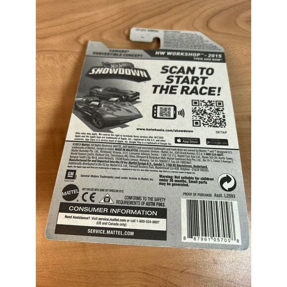 2013 Hot Wheels Workshop Series CHEVY CAMARO CONVERTIBLE CONCEPT 246/250 - Picture 2 of 7